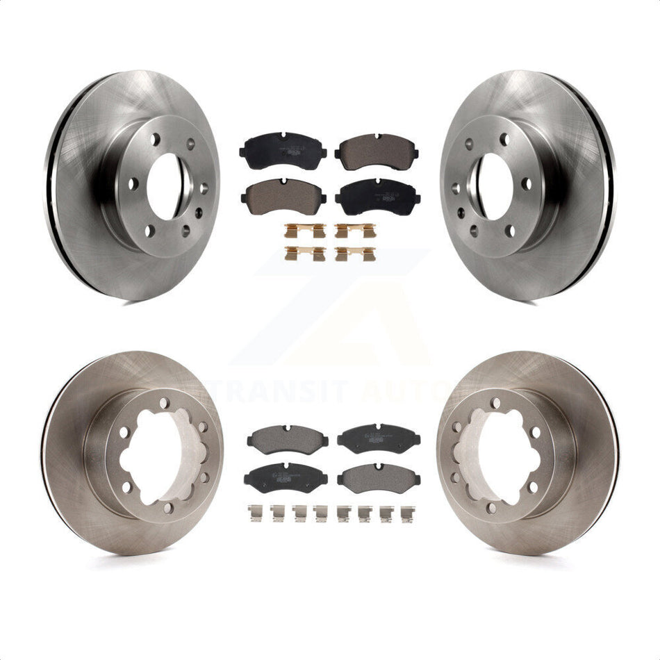 Front Rear Disc Brake Rotors And Ceramic Pads Kit For Mercedes-Benz Sprinter 3500 Freightliner 2500 3500XD K8T-103997 by Transit Auto