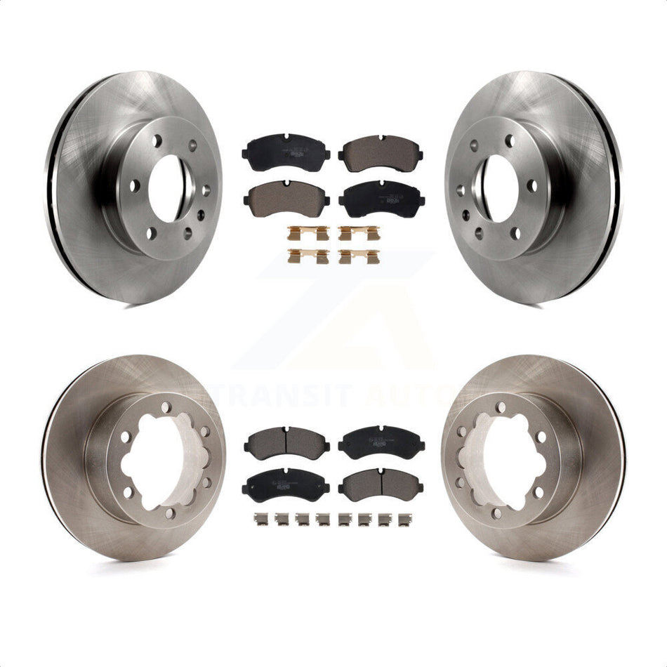 Front Rear Disc Brake Rotors And Ceramic Pads Kit For Mercedes-Benz Sprinter 3500 3500XD With Dual Wheels K8T-103998 by Transit Auto