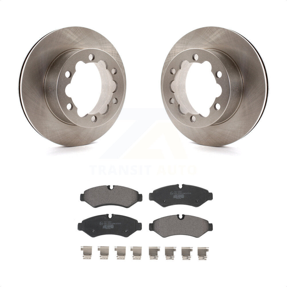 Rear Disc Brake Rotors And Ceramic Pads Kit For Mercedes-Benz Sprinter 3500 Freightliner 2500 3500XD K8T-104003 by Transit Auto