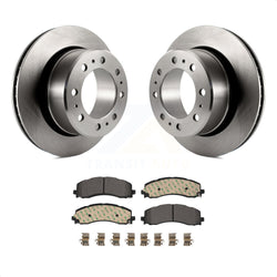 Rear Disc Brake Rotors And Ceramic Pads Kit For 2019-2022 Ram 2500 3500 K8T-104071