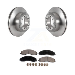 Rear Disc Brake Rotors And Ceramic Pads Kit For Ford F-450 Super Duty F-550 F-600 K8T-104079