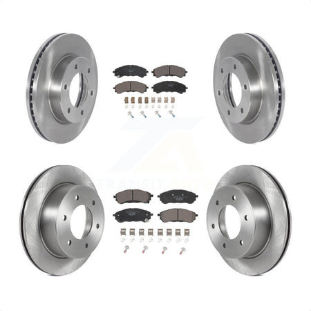 Front Rear Disc Brake Rotors And Ceramic Pads Kit For 2019-2022 Ford Ranger K8T-104095 by Transit Auto