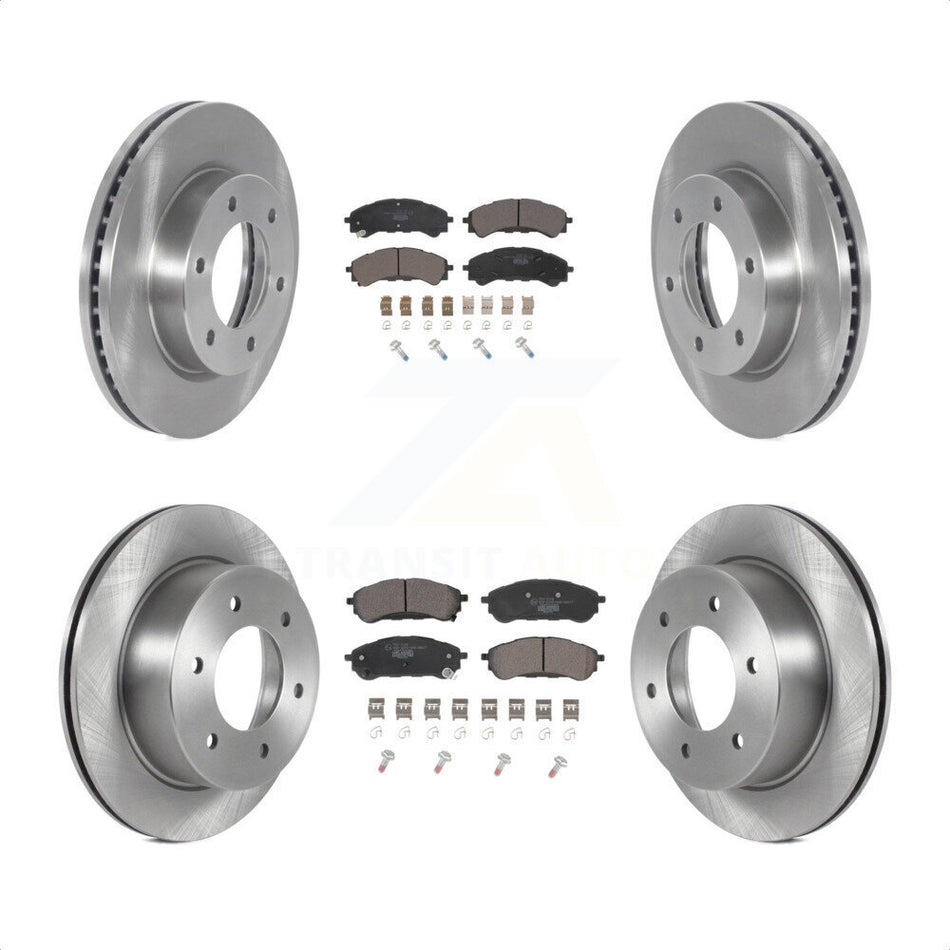 Front Rear Disc Brake Rotors And Ceramic Pads Kit For 2019-2022 Ford Ranger K8T-104095 by Transit Auto