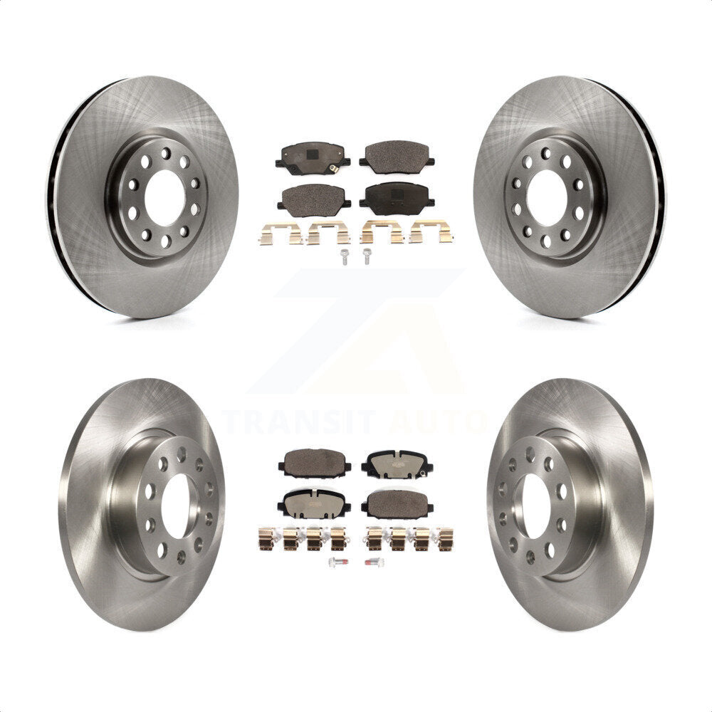 Front Rear Disc Brake Rotors And Ceramic Pads Kit For Jeep Compass K8T-104096 by Transit Auto