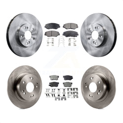 Front Rear Disc Brake Rotors And Ceramic Pads Kit For 2005 Honda Accord Hybrid with 3.0L K8T-104114