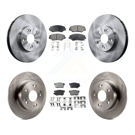 Front Rear Disc Brake Rotors And Ceramic Pads Kit For 2005 Honda Accord Hybrid with 3.0L K8T-104114 by Transit Auto