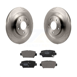 Rear Disc Brake Rotors And Ceramic Pads Kit For Mitsubishi Eclipse Cross With Manual Parking K8T-104126
