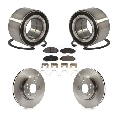 Front Wheel Bearing With Disc Brake Rotors And Ceramic Pads Kit For Honda Civic KBB-100226 by Transit Auto