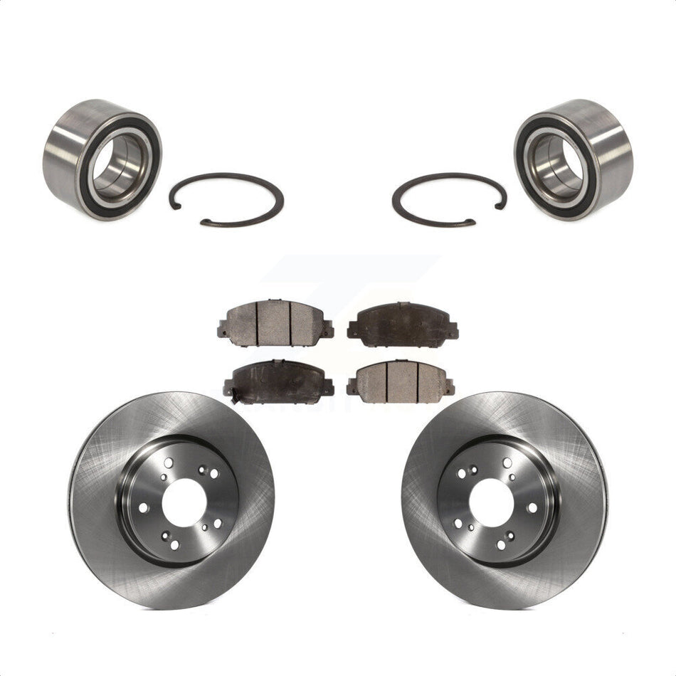 Front Wheel Bearing With Disc Brake Rotors And Ceramic Pads Kit For 2016-2022 Honda HR-V KBB-100239 by Transit Auto