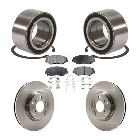 Front Wheel Bearing With Disc Brake Rotors And Ceramic Pads Kit For Honda Civic Acura ILX KBB-100300 by Transit Auto