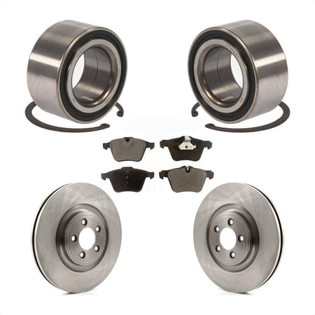 Front Wheel Bearing With Disc Brake Rotors And Ceramic Pads Kit For 2015-2015 Jaguar XF XK KBB-100302 by Transit Auto