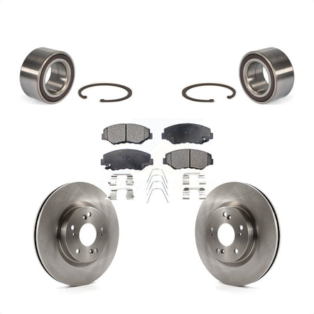 Front Wheel Bearing With Disc Brake Rotors And Ceramic Pads Kit For 2012-2016 Honda CR-V FWD KBB-100320 by Transit Auto