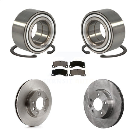 Front Wheel Bearing With Disc Brake Rotors And Ceramic Pads Kit For 2016-2017 Volkswagen Touareg KBB-100362 by Transit Auto