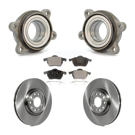 Front Hub Bearing Assembly With Disc Brake Rotors And Ceramic Pads Kit For 2000 Audi A6 Quattro 320mm Diameter Rotor KBB-100372 by Transit Auto