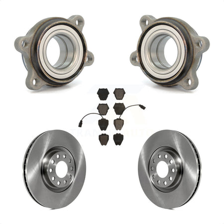 Front Hub Bearing Assembly With Disc Brake Rotors And Ceramic Pads Kit For 2003 Audi A6 321mm Diameter Rotor Dual Piston Caliper KBB-100374 by Transit Auto