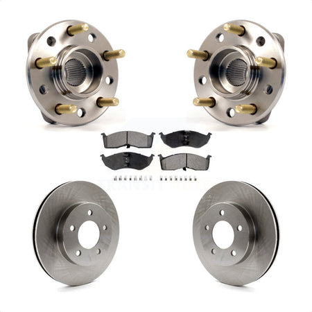 Front Hub Bearing Assembly With Disc Brake Rotors And Ceramic Pads Kit For Chrysler Dodge Intrepid Concorde LHS Eagle Vision New Yorker KBB-100403 by Transit Auto