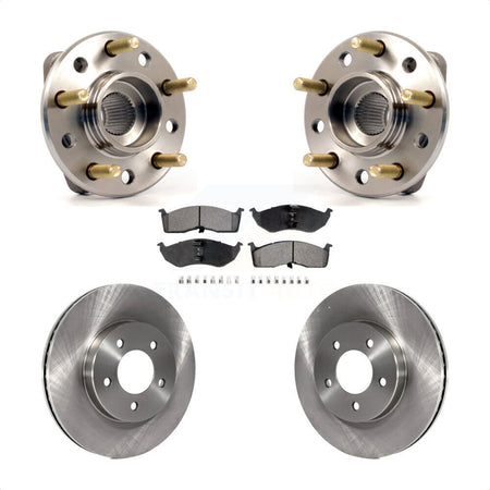 Front Hub Bearing Assembly With Disc Brake Rotors And Ceramic Pads Kit For Chrysler Dodge Intrepid 300M Concorde LHS KBB-100404 by Transit Auto