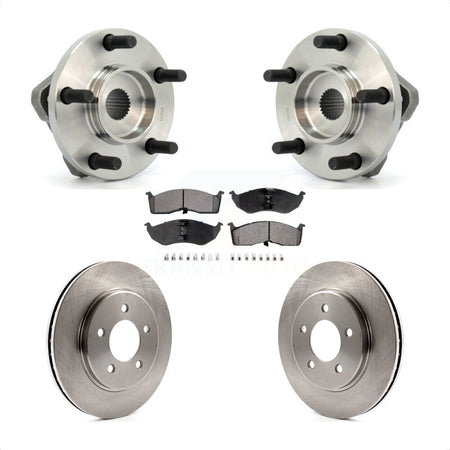 Front Hub Bearing Assembly With Disc Brake Rotors And Ceramic Pads Kit For Dodge Grand Caravan Chrysler Town & Country Plymouth Voyager Prowler KBB-100428 by Transit Auto