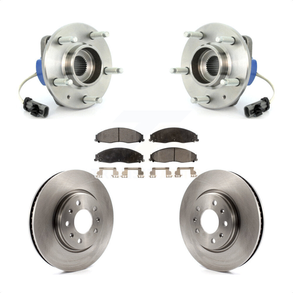 Front Hub Bearing Assembly With Disc Brake Rotors And Ceramic Pads Kit For Cadillac STS AWD KBB-100543 by Transit Auto