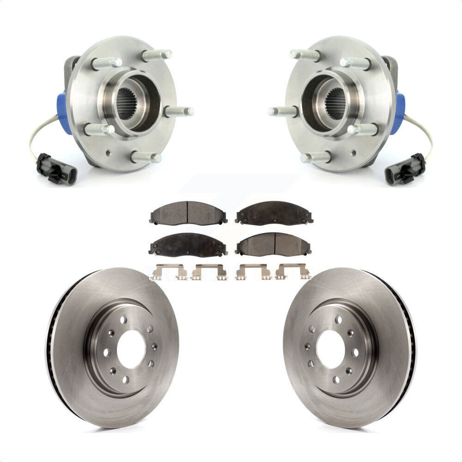 Front Hub Bearing Assembly With Disc Brake Rotors And Ceramic Pads Kit For Cadillac STS AWD KBB-100543 by Transit Auto