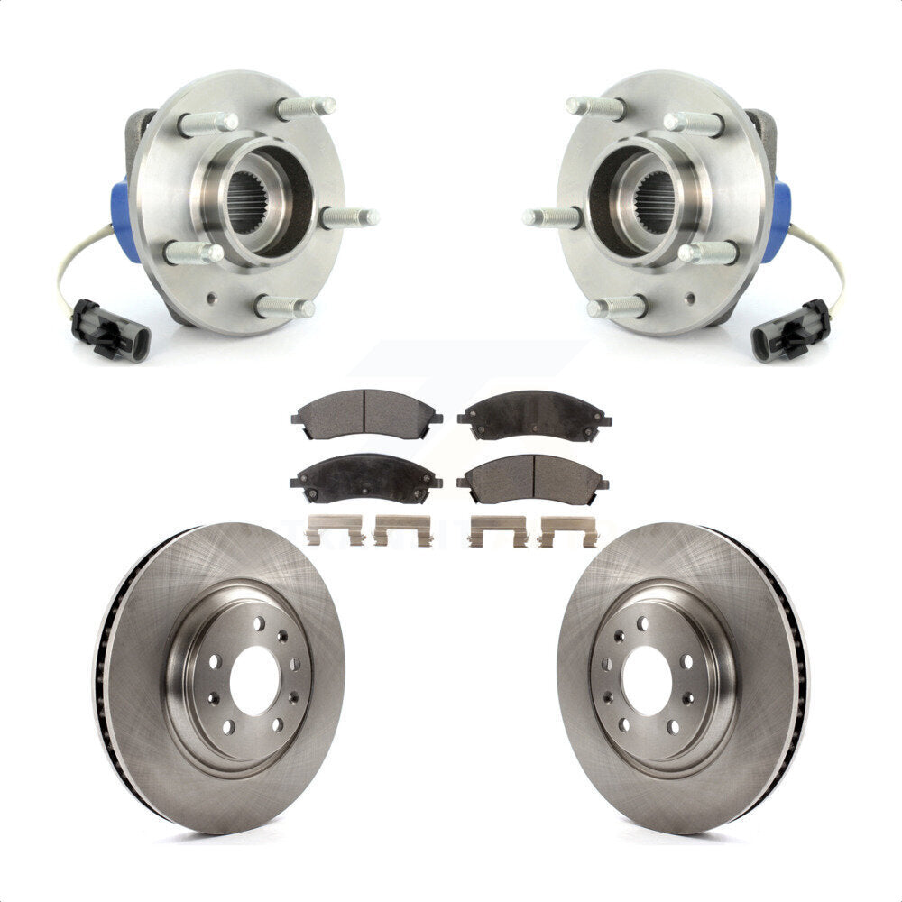 Front Hub Bearing Assembly With Disc Brake Rotors And Ceramic Pads Kit For Cadillac STS AWD KBB-100544 by Transit Auto