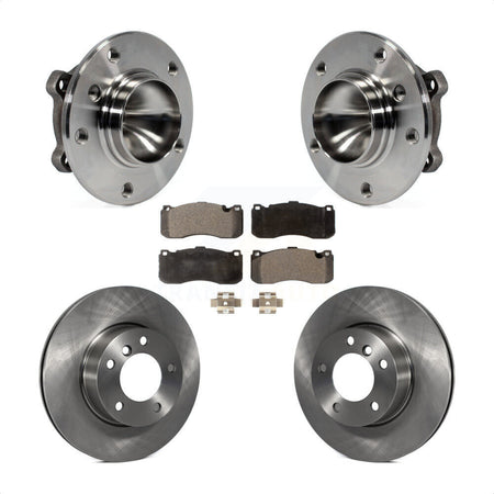 Front Hub Bearing Assembly With Disc Brake Rotors And Ceramic Pads Kit For 2006-2007 BMW 323i 338mm Diameter Rotor KBB-100563 by Transit Auto