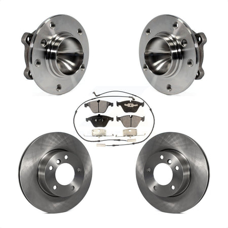 Front Hub Bearing Assembly With Disc Brake Rotors And Ceramic Pads Kit For 2007 BMW 323i 312mm Diameter Rotor KBB-100564 by Transit Auto
