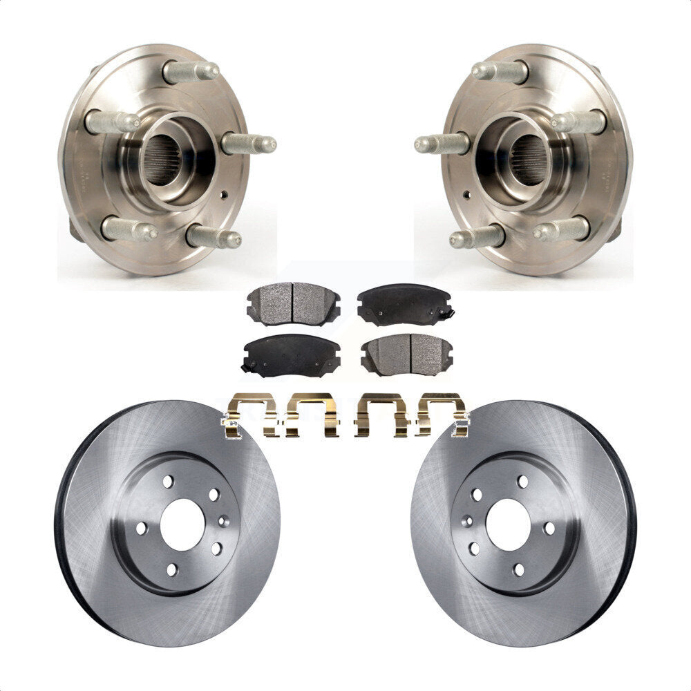 Front Hub Bearing Assembly With Disc Brake Rotors And Ceramic Pads Kit For 2018-2019 Chevrolet Impala KBB-100627 by Transit Auto