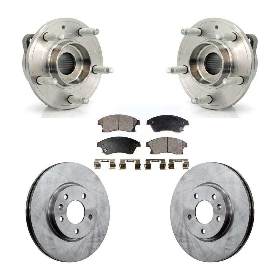 Front Hub Bearing Assembly With Disc Brake Rotors And Ceramic Pads Kit For Chevrolet Cruze Buick Verano Volt Orlando KBB-100683 by Transit Auto