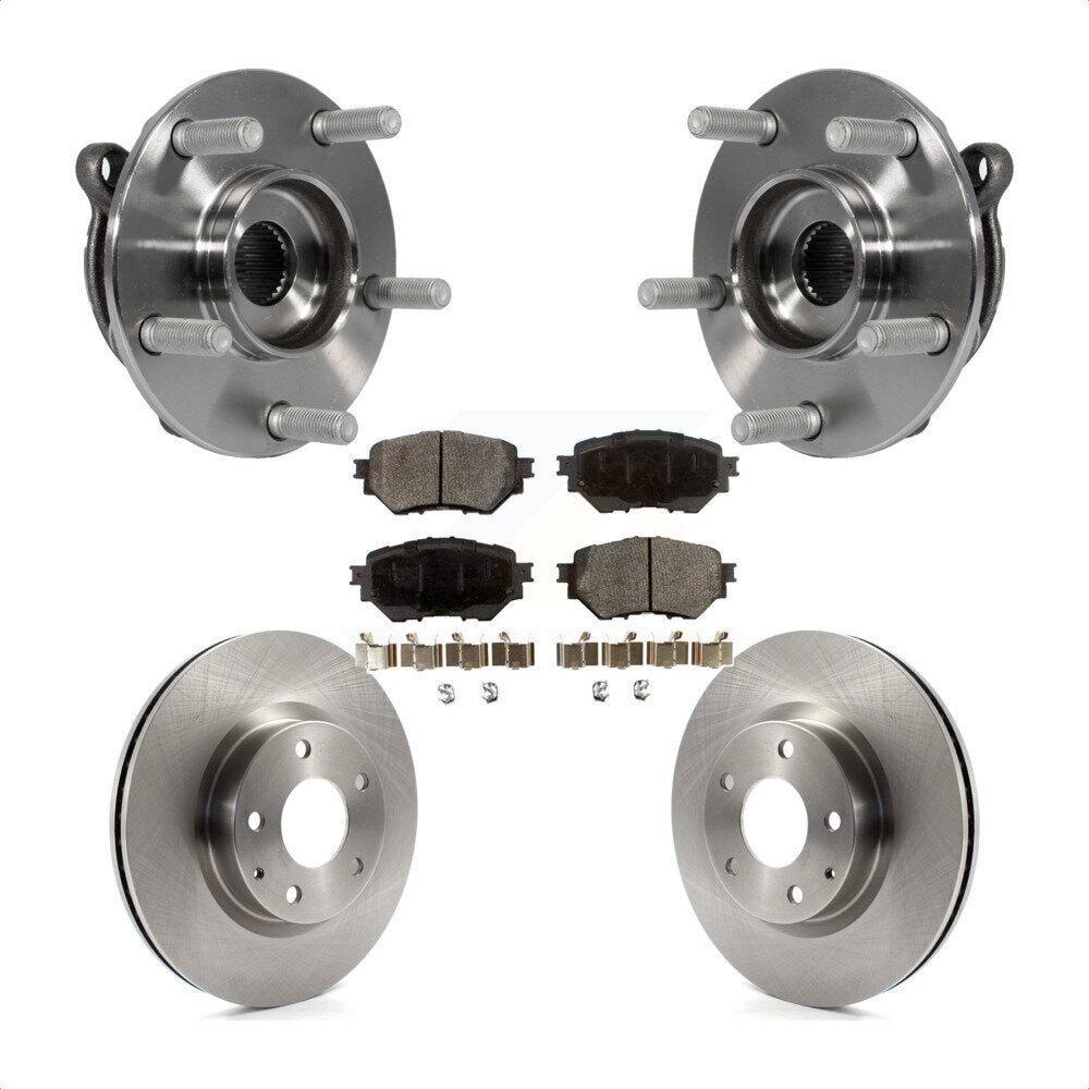 Front Hub Bearing Assembly With Disc Brake Rotors And Ceramic Pads Kit For Mazda 3 Sport Vehicles Manufactured In Mexico 2.5L KBB-100736 by Transit Auto