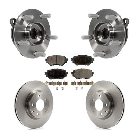 Front Hub Bearing Assembly With Disc Brake Rotors And Ceramic Pads Kit For Mazda 3 Sport Vehicles Manufactured In Mexico 2.5L KBB-100736 by Transit Auto