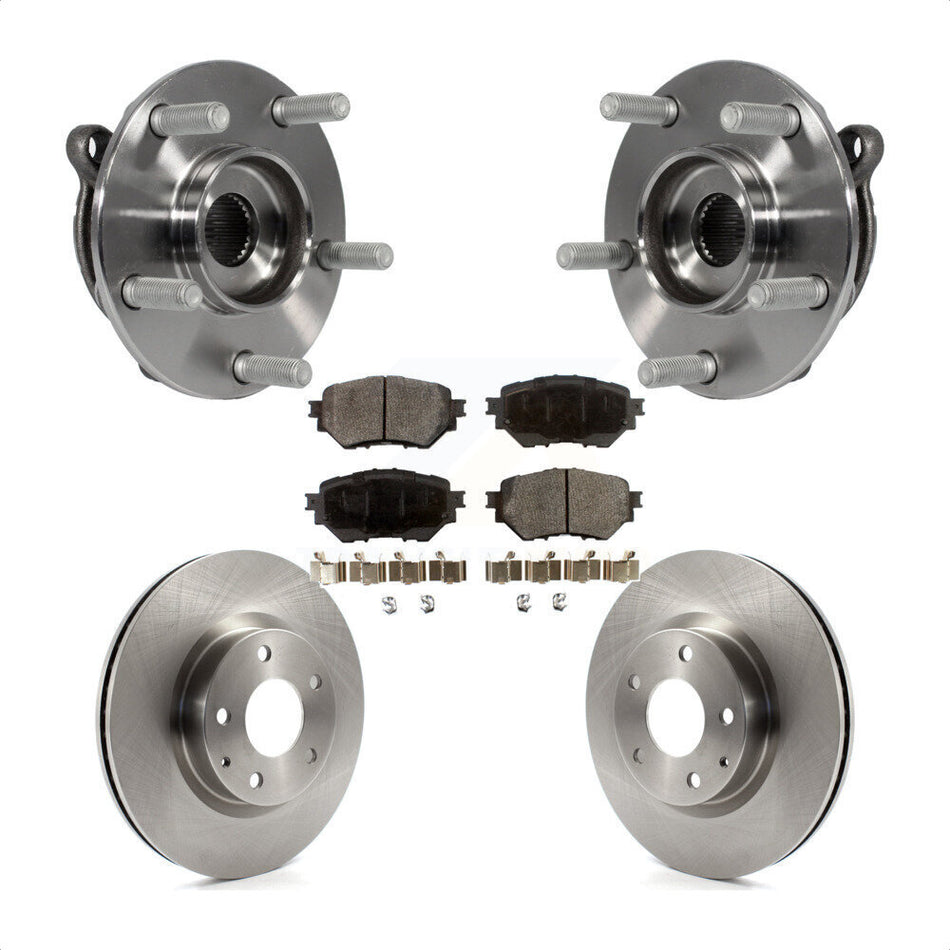 Front Hub Bearing Assembly With Disc Brake Rotors And Ceramic Pads Kit For Mazda 3 Sport Vehicles Manufactured In Mexico 2.5L KBB-100736 by Transit Auto