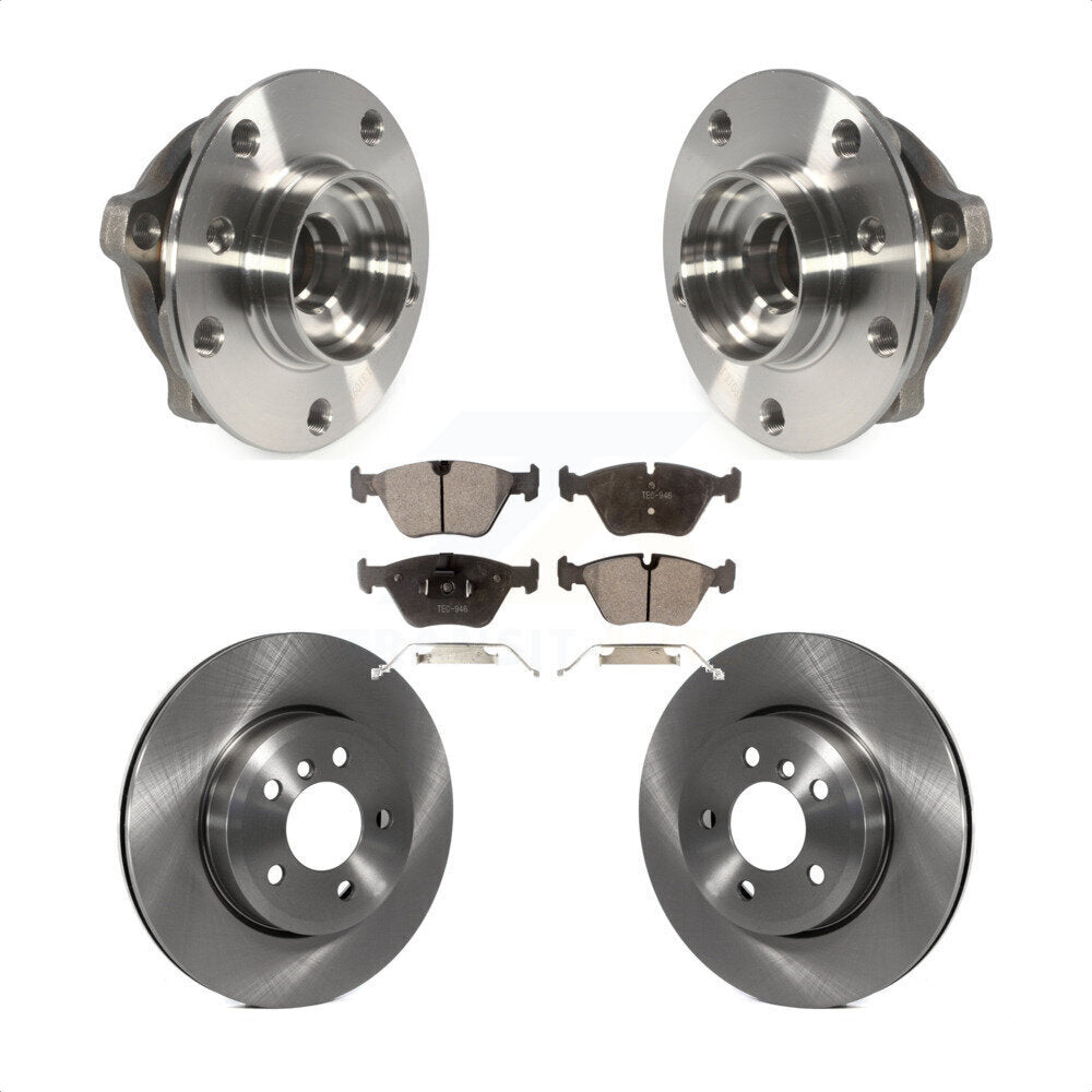 Front Hub Bearing Assembly With Disc Brake Rotors And Ceramic Pads Kit For 2010 BMW X3 KBB-100760 by Transit Auto