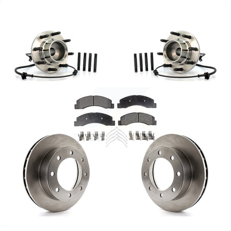 Front Hub Bearing Assembly With Disc Brake Rotors And Ceramic Pads Kit For 2000 Ford Excursion 4WD To 03 22 99 KBB-100779 by Transit Auto