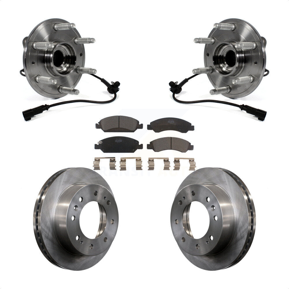 Front Hub Bearing Assembly With Disc Brake Rotors And Ceramic Pads Kit For Chevrolet Suburban 4WD KBB-100934 by Transit Auto
