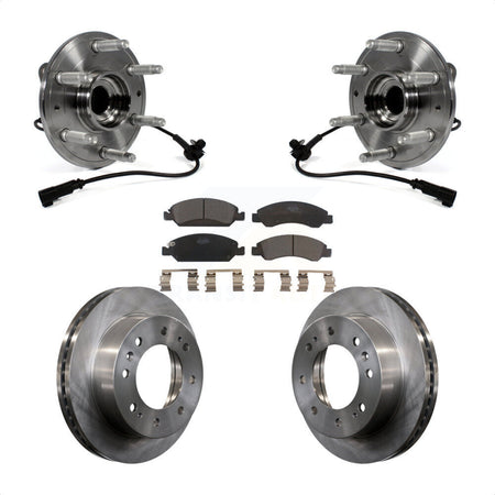Front Hub Bearing Assembly With Disc Brake Rotors And Ceramic Pads Kit For Chevrolet Suburban 4WD KBB-100934 by Transit Auto