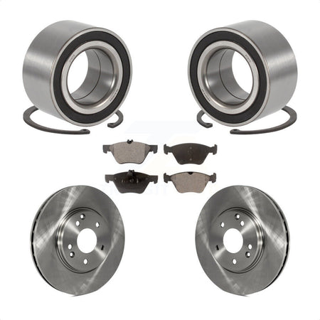 Front Wheel Bearing With Disc Brake Rotors And Semi-Metallic Pads Kit For 2003 Mercedes-Benz E320 4Matic with Wagon KBB-102347 by Transit Auto
