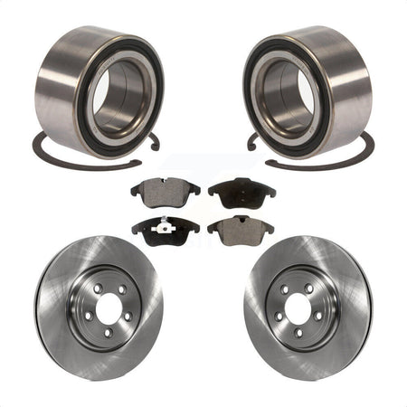 Front Wheel Bearing With Disc Brake Rotors And Semi-Metallic Pads Kit For 2015 Jaguar XF 2.0L KBB-102438 by Transit Auto