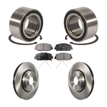 Front Wheel Bearing With Disc Brake Rotors And Semi-Metallic Pads Kit For 2017-2018 Acura ILX KBB-102443 by Transit Auto