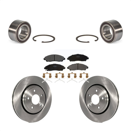 Front Wheel Bearing With Disc Brake Rotors And Semi-Metallic Pads Kit For 2017-2018 Acura MDX KBB-102458 by Transit Auto