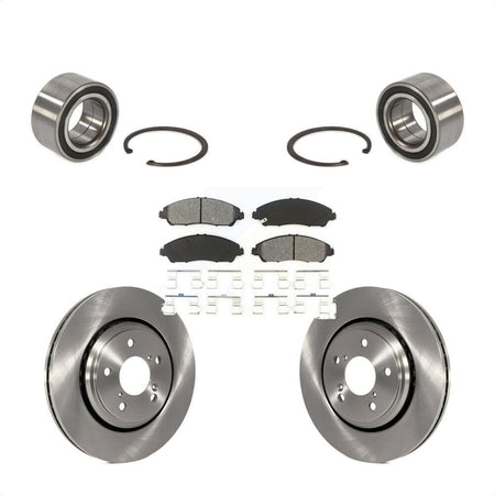 Front Wheel Bearing With Disc Brake Rotors And Semi-Metallic Pads Kit For 2016-2021 Honda Pilot KBB-102739 by Transit Auto