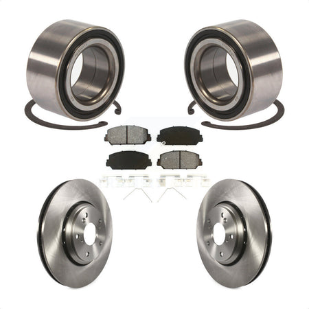 Front Wheel Bearing With Disc Brake Rotors And Semi-Metallic Pads Kit For 2017-2018 Acura ILX KBB-102796 by Transit Auto