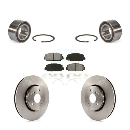 Front Wheel Bearing With Disc Brake Rotors And Semi-Metallic Pads Kit For 2013-2018 Acura RDX KBB-102808 by Transit Auto