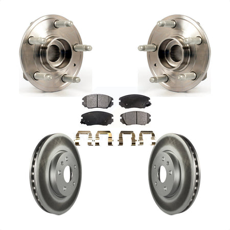 Front Hub Bearing Assembly With Coated Disc Brake Rotors And Semi-Metallic Pads Kit For 2018-2019 Chevrolet Impala KBB-103650 by Transit Auto