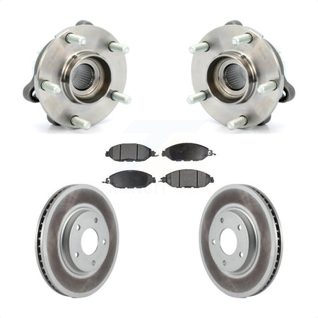 Front Hub Bearing Assembly With Coated Disc Brake Rotors And Semi-Metallic Pads Kit For 2016 Nissan Pathfinder From 11 15 KBB-103669 by Transit Auto