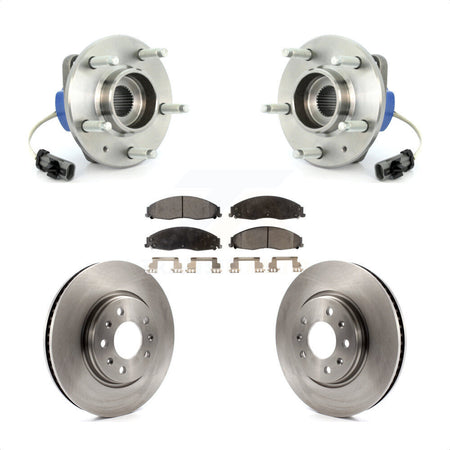 Front Hub Bearing Assembly With Disc Brake Rotors And Semi-Metallic Pads Kit For Cadillac STS AWD KBB-105073 by Transit Auto