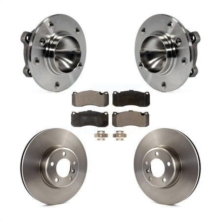 Front Hub Bearing Assembly With Disc Brake Rotors And Semi-Metallic Pads Kit For 2013 BMW 328i 3.0L 340mm Diameter Rotor KBB-105097 by Transit Auto