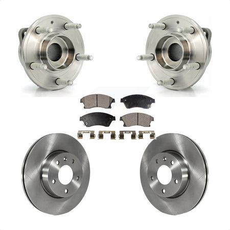 Front Hub Bearing Assembly With Disc Brake Rotors And Semi-Metallic Pads Kit For Cadillac ATS 300mm Diameter Rotor KBB-105208 by Transit Auto