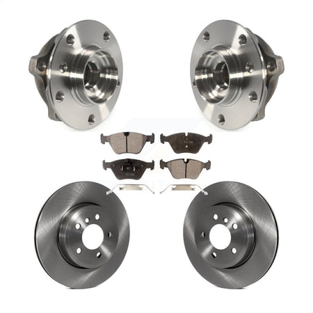 Front Hub Bearing Assembly With Disc Brake Rotors And Semi-Metallic Pads Kit For 2010 BMW X3 KBB-105276 by Transit Auto