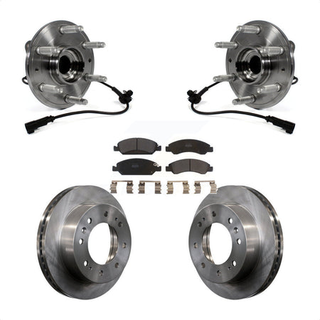 Front Hub Bearing Assembly With Disc Brake Rotors And Semi-Metallic Pads Kit For Chevrolet Suburban 4WD KBB-105444 by Transit Auto